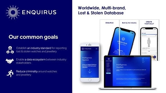 Enquirus logo on a banner explaining their goals