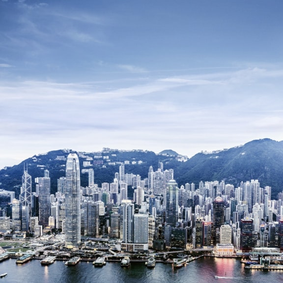 The view over the city of Hong Kong