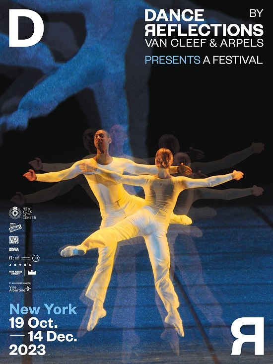 A poster with a man and a woman dancing