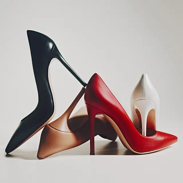 Gianvito Rossi heels in leather in 4 different colours