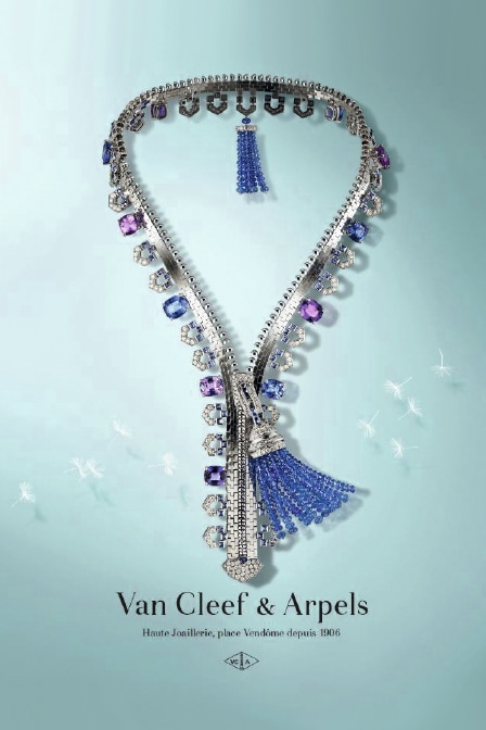 Zip necklace, sapphires and diamonds, Blue Saphir, Van Cleef & Arpels