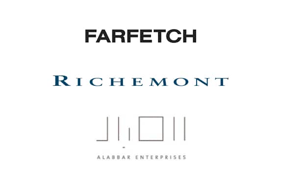 Farfetch, Richemont and Alabbar Enterprises company logos