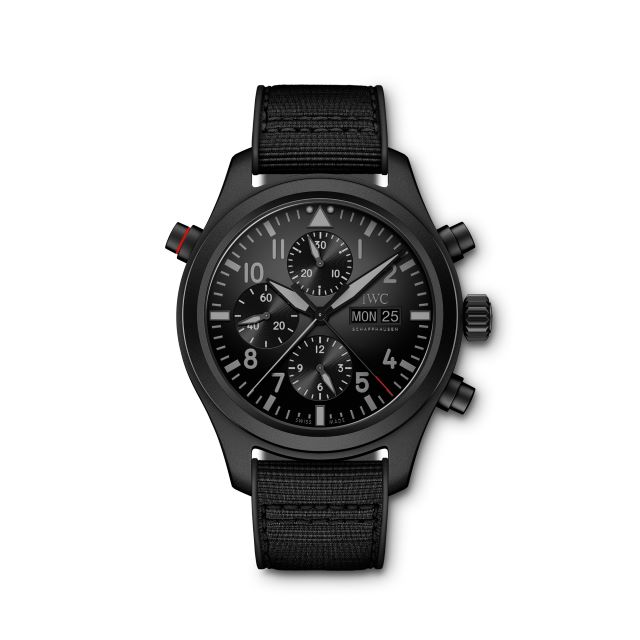 Montre d’aviateur double chronographe top gun ceratanium