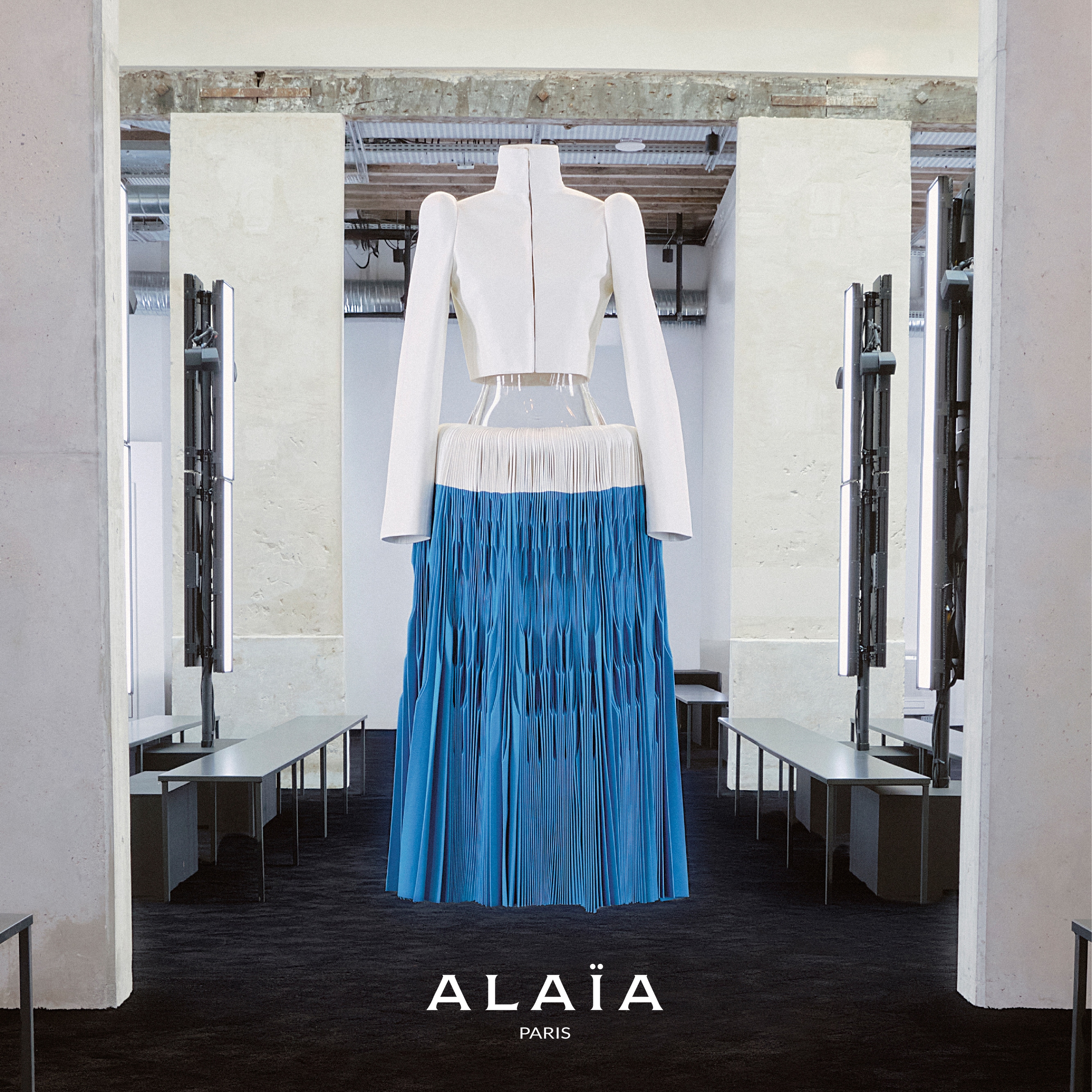 Alaïa Blue and white dress