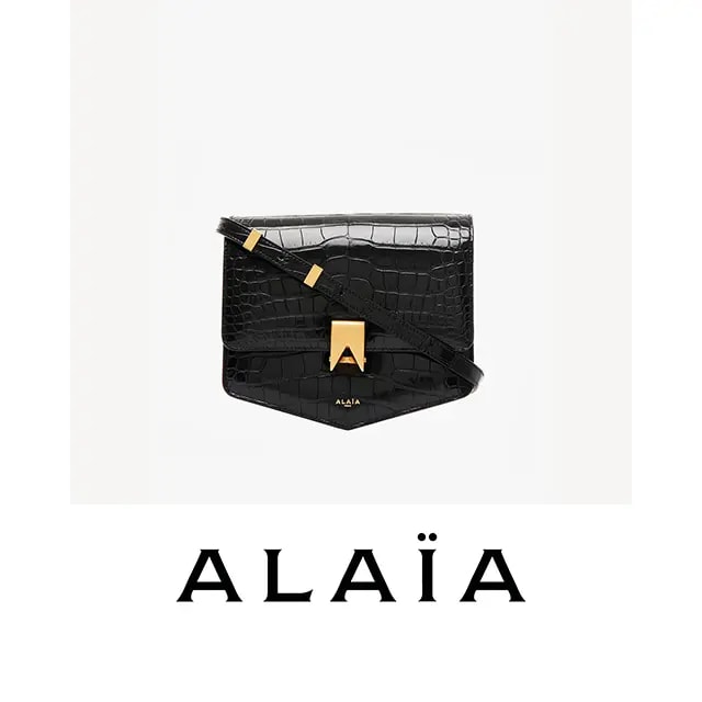 A black leather bag