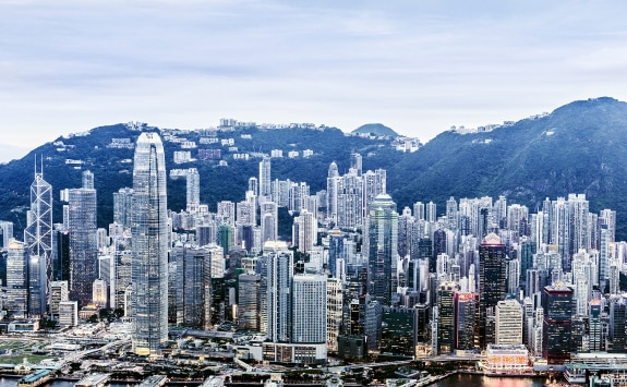 The view over the Hong Kong