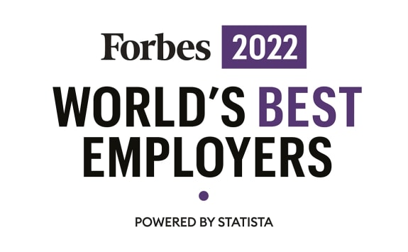 Forbes 2022 world's beset employers, powered by Statista